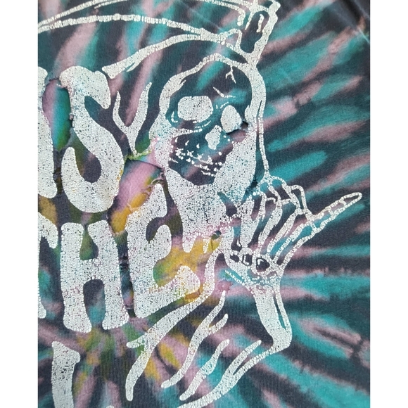 Vans Vintage Multicolor Short Sleeve Spiral Tyr Dye Tee. Lots Of Distressing - Picture 10 of 12